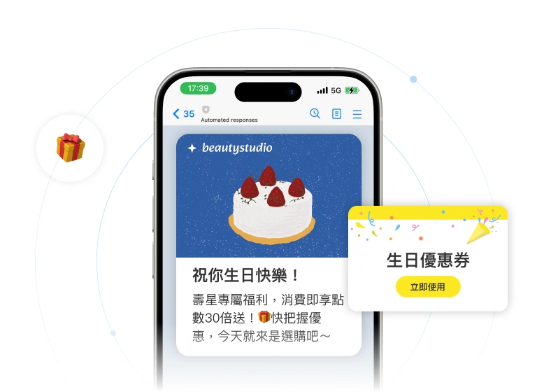 壽星優惠,準時送到心坎裡